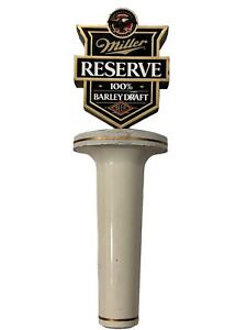 Vintage Miller Reserve Barley Draft Beer Tap Handle Knob Kegerator 9”