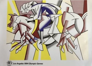 Roy Lichtenstein 1984 Los Angeles Olympic Poster 24" x 36" Limited Edition - Picture 1 of 5