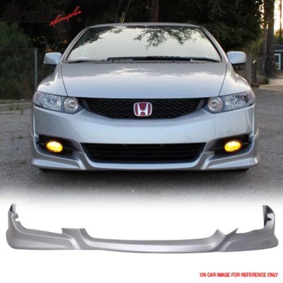 Fits 09-11 Civic HF-P Front Bumper Lip Painted #NH700M Alabaster Silver Metallic Foto 1 de 4