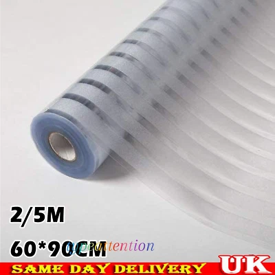 Window Film Privacy Film for Glass Window White Frosted Stripe Pattern Sticker - Image 1 of 4