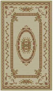 Cross Stitch Pattern by Florashell - Dolls House Carpet - Cream - Picture 1 of 1