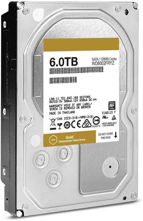 WD6003FRYZ Western Digital Gold 6GB 7200 RPM 3.5" SATA Hard Disk Drive - Image 1 of 1
