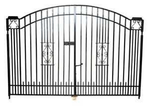 Wrought Iron Decorative Black Driveway Gates - Manual or Electric
