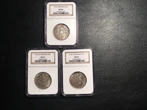 Arkansas commemorative half dollars 1937 PDS 1 Ms66 2 MS65 Nice Original - Picture 1 of 11
