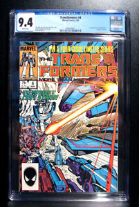 COMICS: Transformers #4 (1985), 1st Shockwave/Dinobots cameo app - CGC 9.4 
