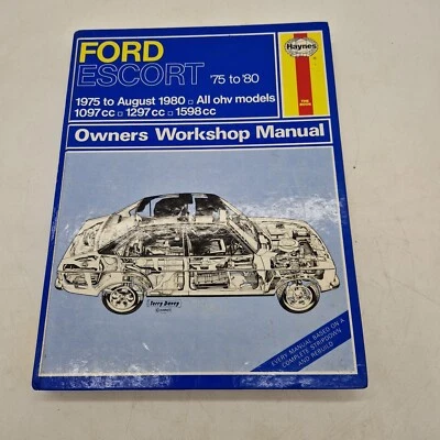FORD ESCORT 1975 TO 1980 1097 1297 1598cc HAYNES OWNERS WORKSHOP MANUAL No. 280 - Image 1 of 3