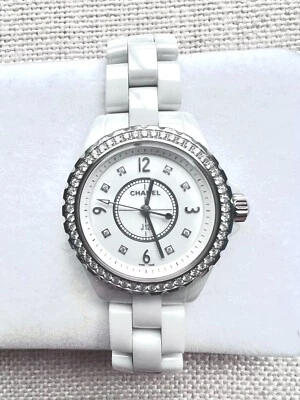CHANEL J12 H3110 Ceramic Diamond Bezel Watch Excellent Condition 38 mm - Image 1 of 4