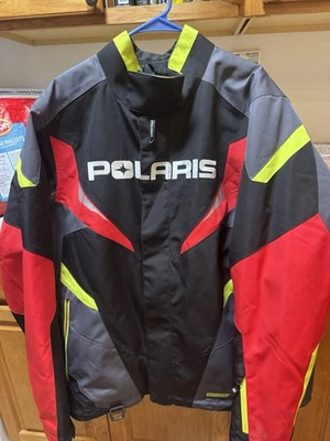 Polaris Northstar Jacket Mens Men’s XL Red Neon Yellow Reflective 3M - Image 1 of 4