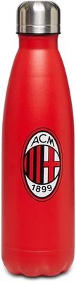 Borraccia AC MILAN Calcio, Rosso Nero - Borraccia Termica in Acciaio Inox Intern - Immagine 1 di 4
