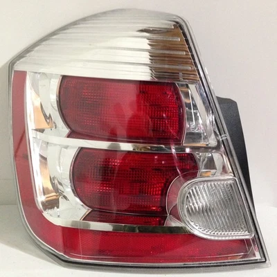 2007-2012 Nissan Sentra CHROME (NOT black) Left DRIVER Side Tail Light OEM Shiny - Image 1 of 4