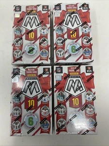 Lote de 4x 2025 Panini Mosaico Fútbol Adorno Caja Rojo Blanco Rayas Sellado RC NFL - Imagen 1 de 6