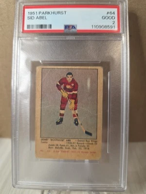 Parkhurst Hockey 1951-52 Sid Abel Rookie RC #64 PSA 2 (GD) Foto 1 de 2