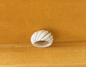 VTG 14ct Gold Bone Twist Ring Art Deco Shrimp Ring Size 5 Read - Picture 1 of 20