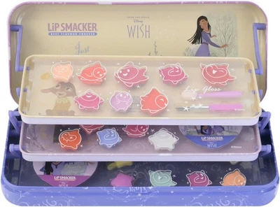 Lip Smacker Wish Triple-Tier Beauty Tin, Kids' Makeup Set Inspired by Disney Wis - Image 1 of 4