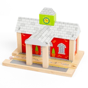 Estación de tren de madera Bigjigs Rail - Accesorios para juego de vías férreas de madera - Imagen 1 de 7