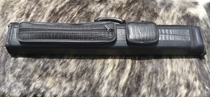J&J Schwarz & Kroko Struktur Kunstleder Queue Etui 3x5 C35T - Bild 1 von 21