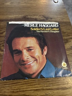 Merle Haggard Soldier's Last Letter/Farmer's Daughter 7" Pic Sleeve  1971 - Image 1 of 4