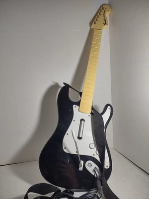 Harmonix Wired Xbox 360 Rock Band Fender Guitar Controller 822152 - Tested - Image 1 of 4
