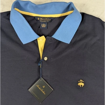 NUEVO Brooks Brothers Golden Fleece Performance Tejido Retro Para Hombre Polo XXL Foto 1 de 4