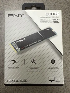 PNY - CS900 500GB Internal SSD SATA m.2 | Open Box unused. - Afbeelding 1 van 6
