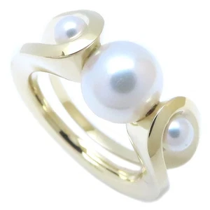 MIKIMOTO 18K Yellow Gold ring Pearl 8.2mm Size 5.5 /294448 - Picture 1 of 8
