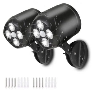 Battery Powered Porch Light 2 Pack 800 Lumen Motion Sensor Security Lights Wa... - Picture 1 of 7