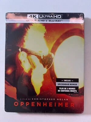 Oppenheimer w. Steelbook (4K UHD + Blu-ray, EU Import, Region Free) *NEW/SEALED* Foto 1 de 3