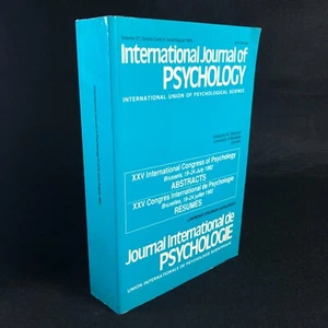 Abstracts XXV International Congress of Psychology, Brussels, 19-24 July 1992 - Foto 1 di 6