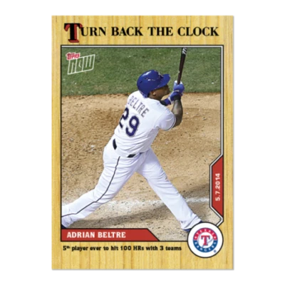 Adrian Beltre 2020 MLB TOPPS NOW Turn Back the Clock #38 Texas Rangers - Image 1 of 2