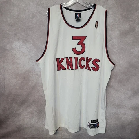 Reebok Authentic HWC New York Knicks Stephon Marbury 3 Throwback Jersey 56 3XL Cover
