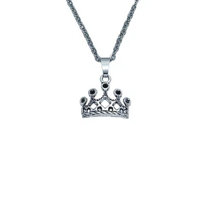 USA Verkäufer Royalty King Queen Krone Halskette Anhänger Schmuck Zinklegierung NEU - Bild 1 von 2
