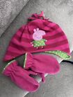 Girls Peppa Pig Hat And Mittens Set Next Age 3-6