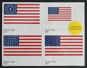 2000 US Sc. #UX317-UX336 Stars & Stripes cards, 5 sheets of 4, sealed by USPS - Picture 1 of 2