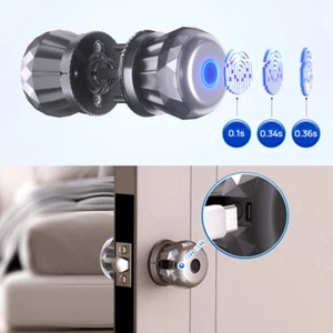 Smart Fingerprint Biometric Door Knob with App Control Door Lock Door Knobs AU - Picture 1 of 9
