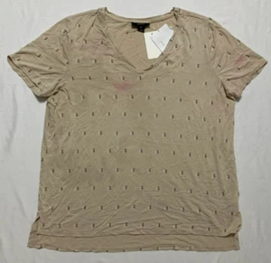 NUEVO CON TRACCIÓN Alfani Mangas Cortas Cuello Redondo Desnudo M - Imagen 1 de 6