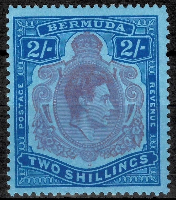 Bermuda 1938 ☀ KGVI 2/- Shilling perf. 13  ☀ MH (*) - Image 1 of 1