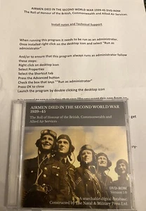 Ancestry: The Second World War Searchable Database DVD ROM. Roll Of Honour. - Bild 1 von 8