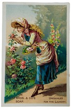 ANTIQUE MERCHANT’S TRADE CARD/STORE LIST 1880’S – LAUTZ BROS. SOAP, WESTBRO, MA.