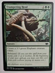 MTG Magic The Gathering Card Trumpeting HerdSorcery Green Modern Horizons - Picture 1 of 2