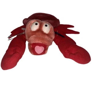 Vintage NWT APPLAUSE , Sebastian Crab Little Mermaid Red Beanbag Plush 5" NEW - Picture 1 of 5