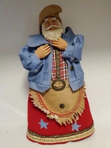 17" cowboy christmas tree topper vintage Missing Finger  - Picture 1 of 8