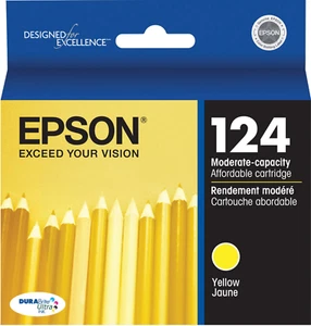 Nuevo cartucho de tinta amarilla genuino Epson 124 lápiz óptico Epson NX125 lápiz óptico Epson NX127 - Imagen 1 de 2
