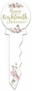 18th Birthday Signing Keepsake Key Pretty Floral Guest Signature Book 36cm - Picture 1 of 1