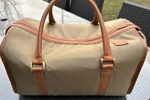 Hartmann Luggage Carry On Beige Nylon Leather Trim - Picture 1 of 9