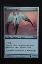 Magic The Gathering MTG PLATINUM ANGEL FOIL #2 Mirrodin LP Lightly Played