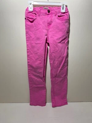 Osh Kosh B’Gosh Girl's Baby Pink Jeans Sz 10: Cotton Blend, Elastic Waist Snap - Image 1 of 4
