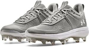 Under Armour GLYDE MT TPU Softball Cleats  Gray  3024329-104 Women’s 9.5 or 10.5