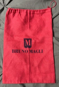 BRUNO MAGLI Red Logo Drawstring Shoe Dust Storage Bag 9.5" X 13.5" - Picture 1 of 2