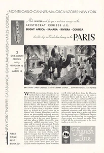 1931 French Line: Brilliant Land Cruises Barbary Coast Vintage Print Ad - Picture 1 of 1
