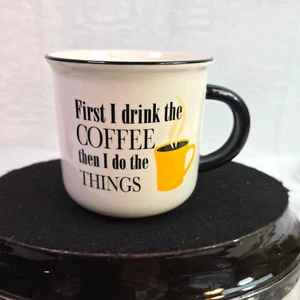First I Drink Coffee Then I Do Things Kaffeebecher von Ganz - Bild 1 von 6